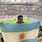 Yuvan Shankar Raja Instagram – Still can’t get over The Ultimate Finals! Happy to have witnessed it live 
Vamos Argentina 🇦🇷 #fifaworldcup2022 #lionelmessi #argentina