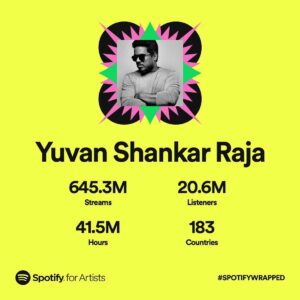 Yuvan Shankar Raja Instagram - ❤️ @spotifyindia #spotifywrapped