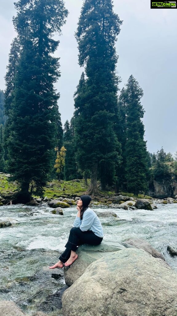 Zareen Khan Instagram - ‘Having roots nowhere, I have everywhere to go !’ - SHAMS TABRIZI #Pahalgam #Kashmir #Srinagar #IncredibleIndia #Travel #Mountains #Nature #HappyHippie #ZareenKhan #Reels Pahalgam Kashmir