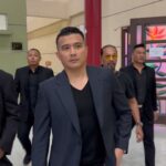 Aaron Aziz Instagram - Just me and the boys out for a walk…. @lordstailor #AES #miconselebriti #serveandprotect #realmenwearblack