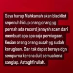 Aaron Aziz Instagram - ‘Sesungguhnya dosa besar itu atas org org yg telah berbuat zalim kpd manusia dan telah melampaui batas di muka bumi tanpa hak. Mereka akan dapat azab yg pedih’ ( Asy-Syura :42) #Stopscammers #BelaLahygdianiaya