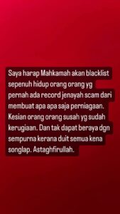 Aaron Aziz Instagram - ‘Sesungguhnya dosa besar itu atas org org yg telah berbuat zalim kpd manusia dan telah melampaui batas di muka bumi tanpa hak. Mereka akan dapat azab yg pedih’ ( Asy-Syura :42) #Stopscammers #BelaLahygdianiaya