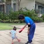 Addite Shirwaikar Malik Instagram – Following Babas footsteps literally😂
#mybaby