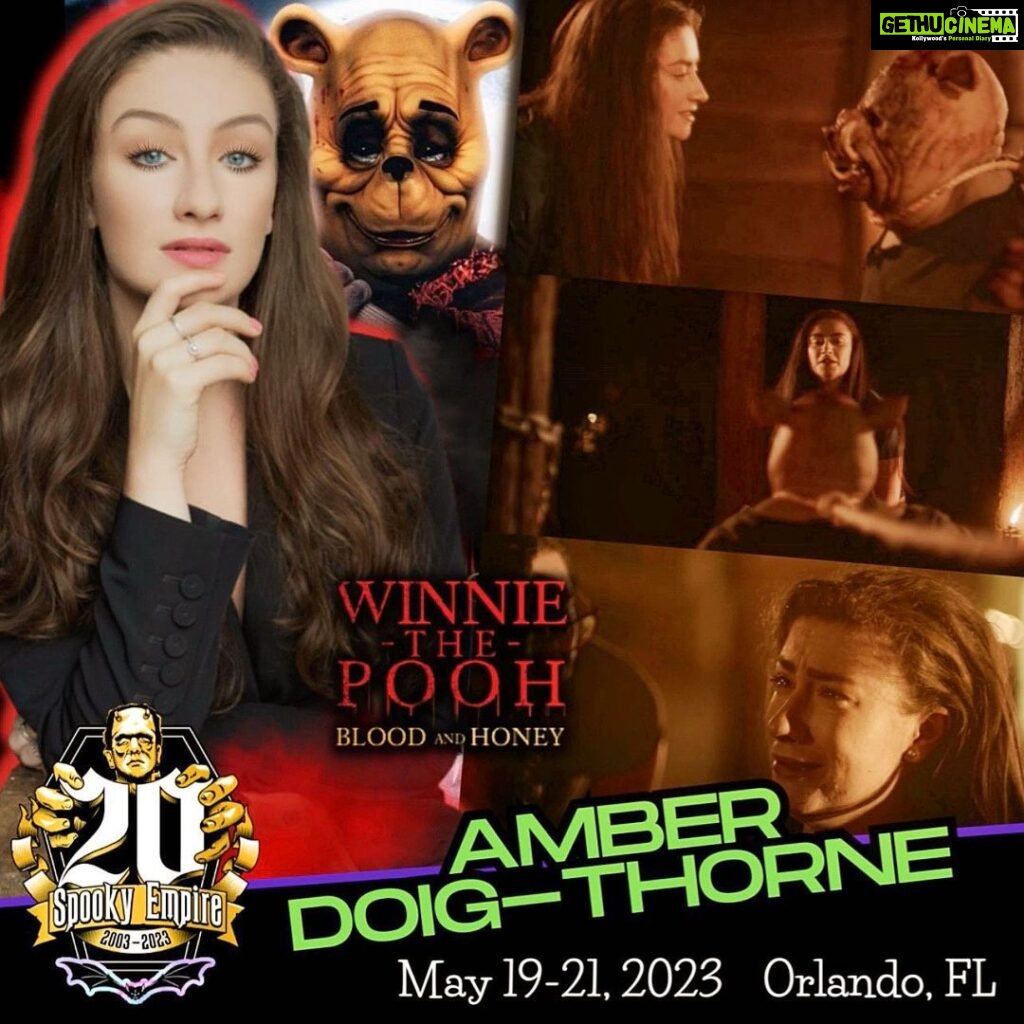 Amber Doig Thorne Instagram - Just because you're awake doesn't mean you should stop dreaming ✨ 💫 I’m on my way to Orlando (Florida) 🇺🇸 to appear at my 1st International Convention this weekend - “Spooky Empire”! I’ll be taking photos with everyone & signing autographs for “Winnie The Pooh: Blood and Honey” all weekend - so if you’re in Orlando, come and say hi! 🥹 I am SO grateful for these amazing opportunities - thank you to every person who watched our film, none of this would have been possible without each and every one of you supporting our movie 💙 #winniethepooh #bloodandhoney #poohbloodandhoney #winniethepoohbloodandhoney #winniethepoohhorror #winniethepoohhorrormovie #winniethepoohbloodandhoneyhorror #winniethepoohbloodandhoneytrailer #winniethepoohfilm #horror #horrorfilm #horrormovie #amberdoigthorne #mielysangre #winniepooh #winnie #winnie_the_pooh #indiefilm #indiefilmmaking #indiefilmmaker #indiefilms #indiefilmhustle #indiefilmmakers #indiefilmaker #ambzdt #amberdoigthorne #horrorfilm #horrorfilms #horrorfilmmaker #horrormovies #horrorjunkie #horrormovie #horrorcommunity @spookyempire Orlando, Florida, USA