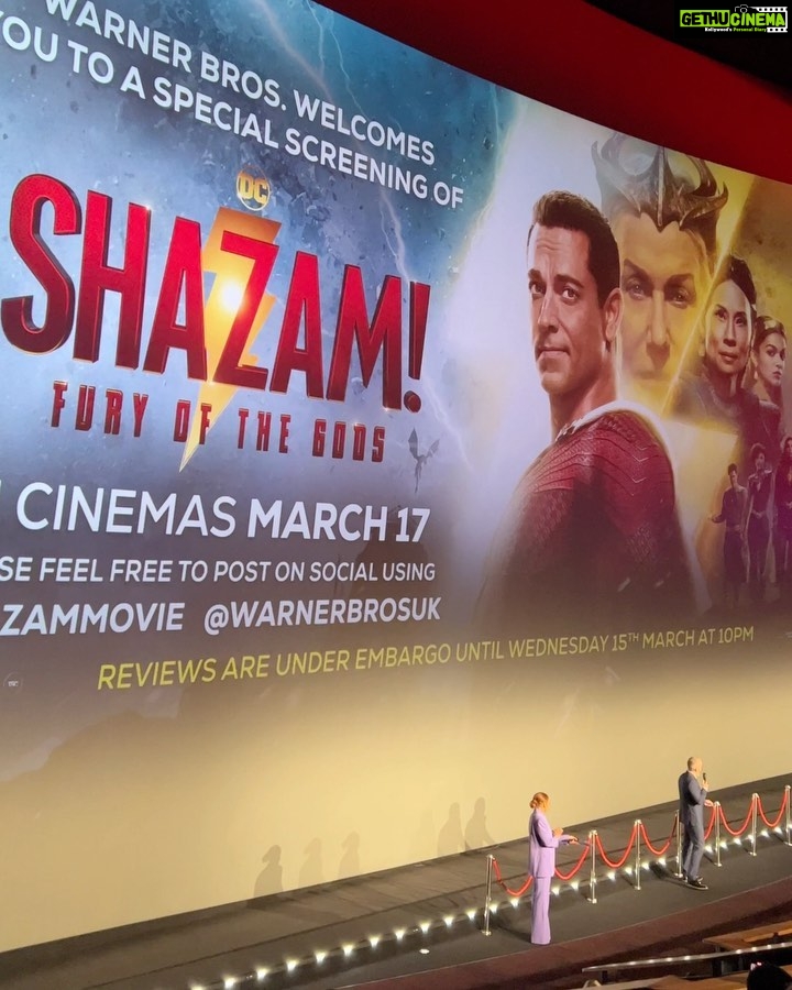 Amber Doig Thorne Instagram - If I was a superhero, I’d be Aluminium Woman. My superpower would be foiling crime😂 What power would you want?⚡ Had so much fun at the Shazam: Fury Of The Gods World Premiere ⚡ Walking the red carpet alongside Dame Helen Mirren, Luci Liu, Rachel Zegler and Zachary Levi was a real pinch me moment 🥹 Thank you @warnerbrosuk & @tiktok_uk for an amazing night 😍 📍 World Premiere of “Shazam: Fury Of The Gods” ❤ #shazam #shazampremiere #shazammovie #shazamedit #shazam2 #shazamfuryofthegods #premiere #filmpremiere #filmpremier #moviepremiere #moviepremier #premiere #premier #amberdoigthorne #ambzdt #redcarpet #redcarpetstyle #redcarpetlook #redcarpetfashion #redcarpetdress #redcarpetlooks #redcarpetmakeup #redcarpetdresses #redcarpetready #redcarpetmoment #redcarpetmoments #redcarpetpremiere #helenmirren #lucyliu #rachelzegler #zacharylevi @helenmirren @zacharylevi @lucyliu @rachelzegler @ponysmasher @asherangel @jackdgrazer Leicester Square