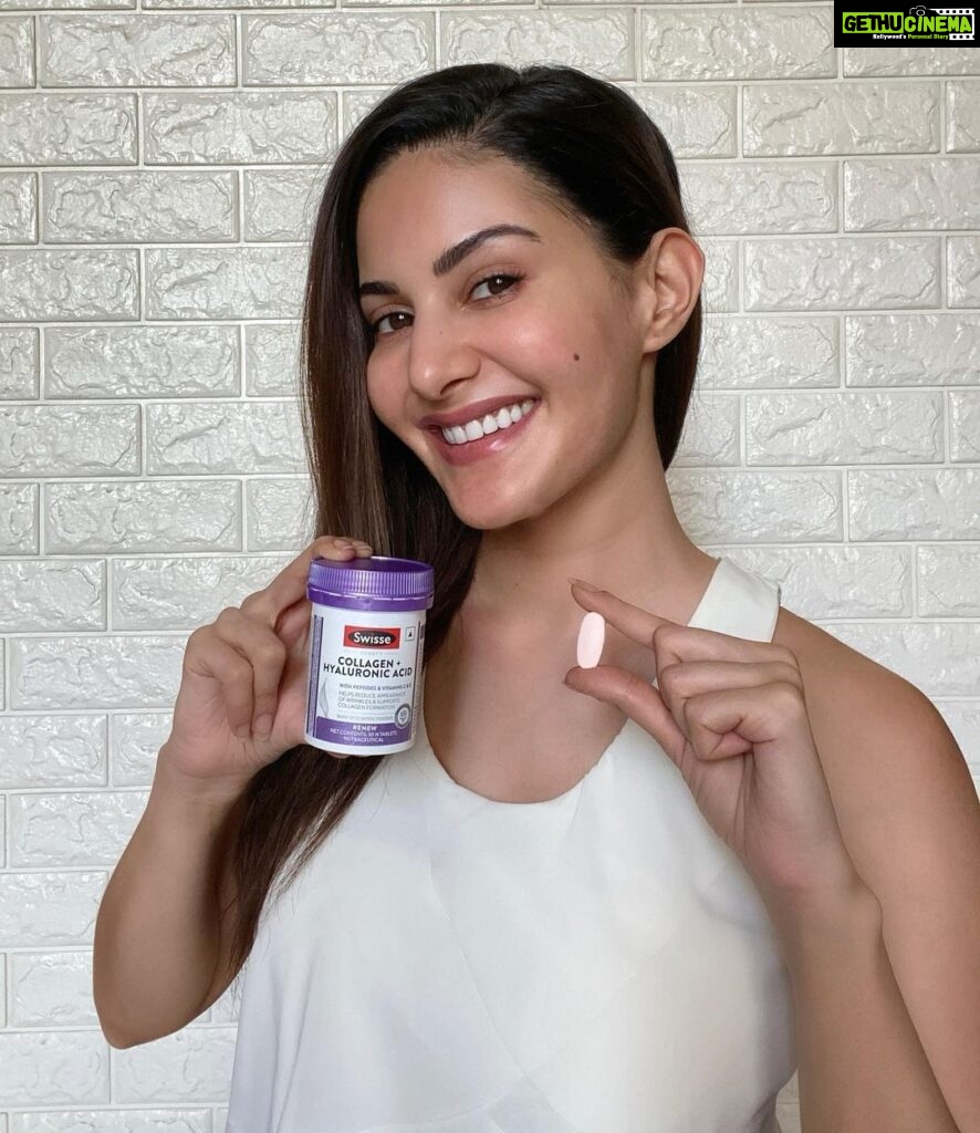Amyra Dastur Instagram - I'm so happy to share my journey with @swissein ♥️ Swisse Collagen+ Hyaluronic Acid Tablets. I have seen evident results and love how my skin looks and feels from within. 🌸 Give your body the best of supplements from Swisse and you will thank me later ♥️ Shop now from swisse.co.in #gobeyondskindeepbeauty #swissewellness #collagensupplements #collagen #glowingskin #skin #skinsupplement #youthfulskin #ad