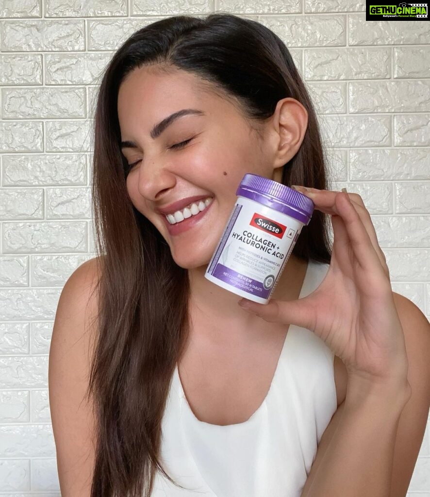 Amyra Dastur Instagram - I'm so happy to share my journey with @swissein ♥️ Swisse Collagen+ Hyaluronic Acid Tablets. I have seen evident results and love how my skin looks and feels from within. 🌸 Give your body the best of supplements from Swisse and you will thank me later ♥️ Shop now from swisse.co.in #gobeyondskindeepbeauty #swissewellness #collagensupplements #collagen #glowingskin #skin #skinsupplement #youthfulskin #ad