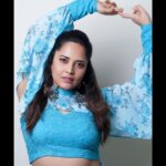 Anasuya Bharadwaj Instagram - “Blue”ming 🦋💙 @gaurinaidu ✨ @makeupbysiva 💄 @telusivakrishna 👩‍🦰 @valmikiramuphotography 📸 @kalyansunkara 🧑🏻‍💼 @umediaentartainments ⭐️