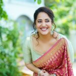 Anasuya Bharadwaj Instagram - There are many beautiful chapters left to your story..go as far as you can.. 🫰🏻 Also sabhiko Eid Mubarak 🌙✋🏻 Saree : Wearing my engagement saree after 15 years 🥰🧿 Jewellery : @kasturisilverjewellery MUA: @makeupbysiva 💄 HairStyle : @telusivakrishna 🪮 PC: @verendar_photography 📸 Celebrity management : @kalyansunkara @umediaentartainments 👨‍💼