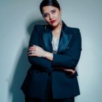 Anasuya Bharadwaj Instagram - Access to my energy is a privilege 🖤 For an event in Srikakulam 🤍 Styled by @rishi_chowdary 🤗 MUA : @makeupbysiva 💄 Hair : @telusivakrishna 👱‍♀️ Pic edits : @teamartviewworks 🥰 Earrings : @houseofqc ✨
