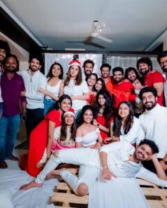 Anasuya Bharadwaj Instagram - Of Light and Laughter.. of Jingling bells and Twinkling eyes.. of Joy, Peace and Love.. Merry Christmaaaaas to Me, You and All !! 🎄🎅🏻🎊🎉🎁🍾🍷🥮🥧🥘😍❤️🧿 A special shoutout to the Santa @nikhilvijayendrasimha who throws the best of parties and brings Joyful moments ❤️🧿 PC: @teamartviewworks 🥰