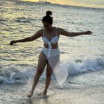 Anasuya Bharadwaj Instagram - As we reach the middle of June.. I don’t want the gram to miss some moments captured unfiltered.. totally glowing from the nature and from within me 🥰..from one of my most memorable trips this year so far 🌊🧜🏻‍♀️💙 PC: My very talented man @susank.bharadwaj 😘