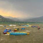 Anisha Hinduja Instagram – “Riding the waves and chasing the wind in the stormy paradise of Pokhara 🌊💨 #oceanlove #islandvibes #stormysunset” Pokhara Nepal