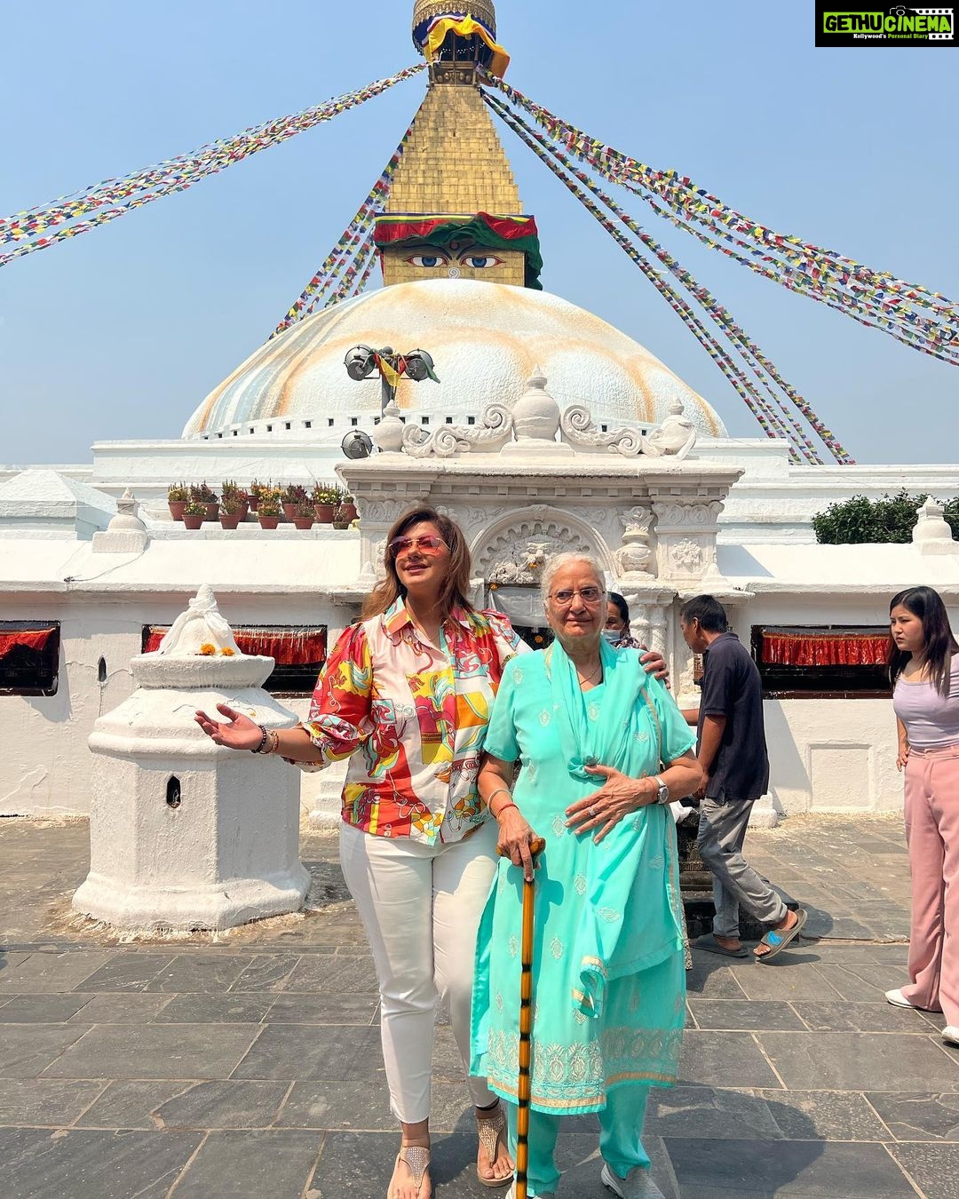 Anisha Hinduja Instagram - "Indulging in the luxurious beauty of Kathmandu, where every moment feels like a dream β¨ποΈπ
#LuxuryTravel #Kathmandu #Nepal" #dream #cometrue #happiness #gratitude Bouddhanath Stupa