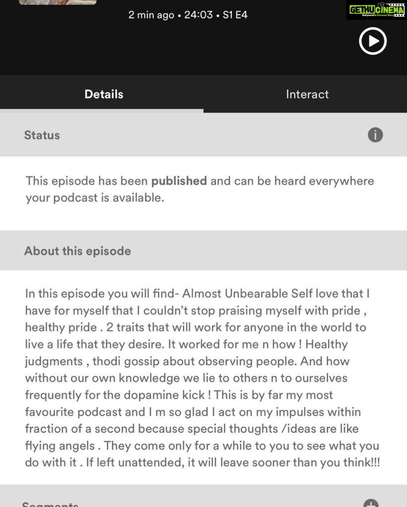 Anveshi Jain Instagram - I am pretty active on podcast these days and I can't tell how aligned I feel about this choice .. my podcast is mostly my conversation with myself fark sirf ye hai ki pehle I used to record my thoughts in voice notes & diaries aur ab podcast pe kyuki i know a lot of can something of importance from my secret conversations with myself because I don't sugar coat hence you will realise I am like you in more than you think of ! https://anchor.fm/anveshi25 is my podcast name on podcasters. You can type my name on Spotify for my songs & my podcasts. I am quite proud of this, very proud! 💝 India