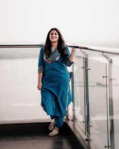 Aparna Balamurali Instagram - Thankam promotions 💙

Wearing: @byhand.in 
Shot by: @shajeel_kabeer