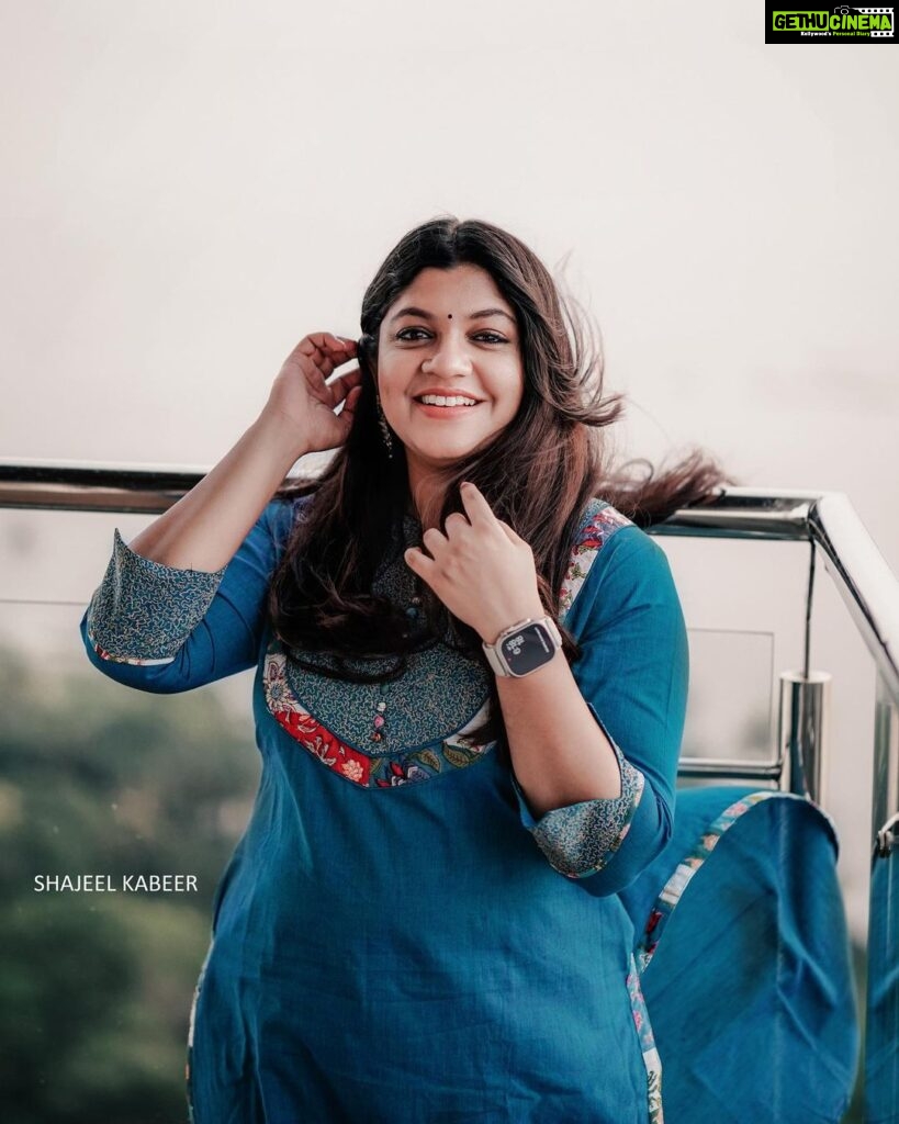Aparna Balamurali Instagram - Thankam promotions 💙 Wearing: @byhand.in Shot by: @shajeel_kabeer