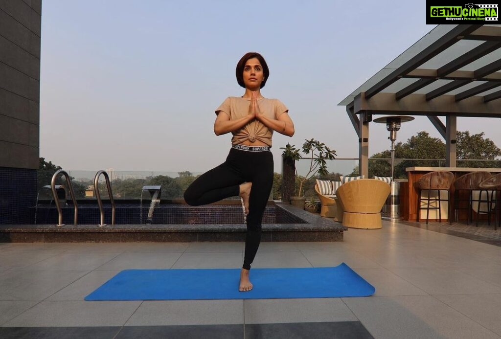 Aparnaa Bajpai Instagram - Resumed my yoga practice after a long new years break, while staying at the fabulous @thepristinehotel So glad, Kanpur has a global standard hotel. Highly recommend it for anyone travelling there. Kanpur, Uttar Pradesh