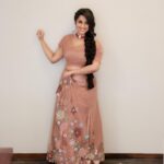 Arthana Binu Instagram - Wearing @ajs_attires beige single shoulder pleated crop and embroidered skirt Muse : @arthana_binu MUA : @charmah_makeupstudio Clicked by : @sree_vishnu_photography Costume : @ajs_attires #ajsattires #bridalblouse #bridalhouse #photoshoot #pastel