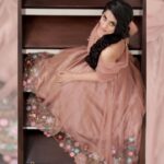 Arthana Binu Instagram - Wearing @ajs_attires’ beige single shoulder pleated crop and embroidered skirt . . Muse : @arthana_binu MUA : @charmah_makeupstudio Clicked by : @sree_vishnu_photography Costume : @ajs_attires #ajsattires #bridalblouse #photoshoot