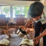Arun Vijay Instagram - Getting my injured knee treated by traditional Ayurvedic method.. Feeling much better.. On my 4th day of treatment... Will be backkk soon to shoot..👍🏽❤️😘 #kerala #trissur #actorslife #stuntinjury