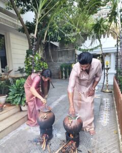 Arun Vijay Instagram - Pongal celebration at home!!❤️