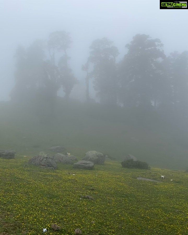 Arushi Sharma Instagram - At 12000 ft, embracing the adventure and the breathtaking view. #harharmahadev Churdhar Peak Trek