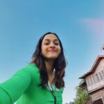 Arushi Sharma Instagram – Postcard of happiness 🩵💚 Shimla