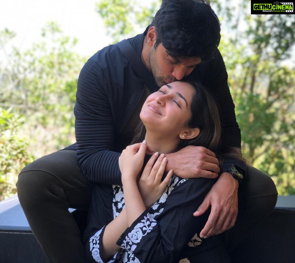 Arya Instagram - “ There is no pretending I LOVE YOU and I will love you until I die and if there is life after that, I will love you then “ Happy Valentine’s Day my wifeyyy 😍😍🤗🤗🤗😘 @sayyeshaa Where’s is my gift 😛😛😛🤗 #happyvalentinesday