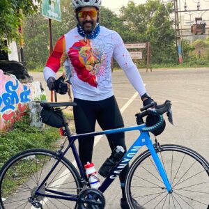 Arya Instagram - 300 kms brm done with my @ryders_teamjammy team 🤗🤗💪💪
Thank you shakti brother for the lovely jersey .. loved it .. best comfort ever 😍😍😍 @heinisports
#cycling #fitness