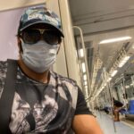 Arya Instagram - Travel mode for the first time after Covid 💪💪#MaskOn #ChennaiMetro safe and well sanitised 👏👏👏👌👌👌 Shoot time #Aranmanai3 😍😍😍😍😍