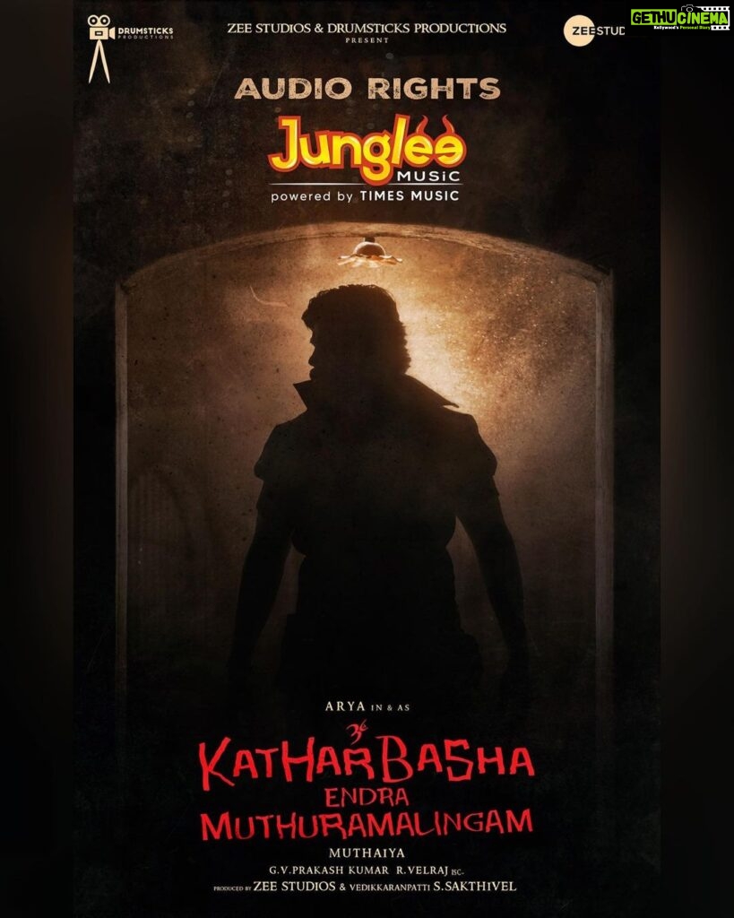 Arya Instagram - Await for Super Charged Teaser from March 31st!⚡Audio rights bagged by @jungleemusicsouth 🎶 ▶️ Subscribe Junglee Music Tamil Channel On YouTube #KatharBashaEndraMuthuramalingam #KEMTheMovie @aryaoffl #DirectorMuthaiya @siddhi_idnani @gvprakash #DOPVelraj @zeestudiosofficial @drumsticks.productions @kirubakaran.AKR @vedikaranpatti venkat_raajen @veeramaniartdirector #Analarasu @iamsandy_off @shobi_master @alwaysjani #Bababaskar @sherif_choreographer @dancersatz @teamaimpro