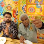 Ashish Vidyarthi Instagram - Bangladeshi Food Mukbang: East Bengal Meets West Bengal Cuisine *Unbelievable* 🤤😳😍 Ft @livingwithrahul Watch full video on YouTube-Ashish Vidyarthi Actor Vlogs We are headed to an amazingly colourful place, where artistic strokes of Bangladeshi Alpona designs decorate the walls complimenting the Pata Chitra Kala of West Bengal. An experience presented to the eyes and hearts served with a soulful feast of East and West Bengal Cuisine is to die for! And to top this up, in this vlog, today we have two very special people, ‘Vlogger’ by profession and a “couple” by Relation: Rahul & Kajori who introduced us to this incredible place called, “Himur Heshel.” Run by Sutapa Barua, who hails from Bangladesh has translated her dreams into reality through this boutique restaurant inspiring us all to never stop pursuing our dreams. As Rahul, Kajori and I sat down to taste the platter of authenticity waiting to be served, little did we know that this would turn into a mouthwatering Mukbang. From Gondhoraj Ghol, Dhakai Morog Polau, Mutton Kala Bhuna, Mangsher Chop, Gondhoraj Chingri, Dhakai Chicken Pakora and many more delicious delicacies served one after the other till we couldn’t have more. I invite you all, dear friends, to come and experience Himur Heshel. Ufff! You cannot miss this artistic and gastronomic fusion that delights the soul in this beautiful City of Joy, Kolkata. Alshukran Rahul & Kajori for this amaaazziiing experience, Alshukran Bandhu, Alshukran Zindagi ❤️🙏🏻 #food #bangladeshi #cuisine #foodblogger #foodie #fish #mutton #chickenbiryani #pulao #actorvlogs #ashishvidyarthi #foodie