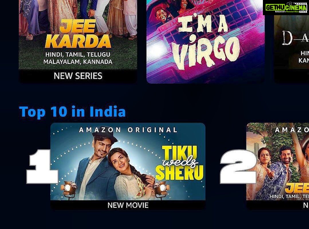 Avneet Kaur Instagram - Dil thaam le piya because we are trending no 1 all over on @primevideoin since day oneπ₯π₯Ήπβ€οΈππ» #tikuwedssheru #trending1 #blessed #grateful