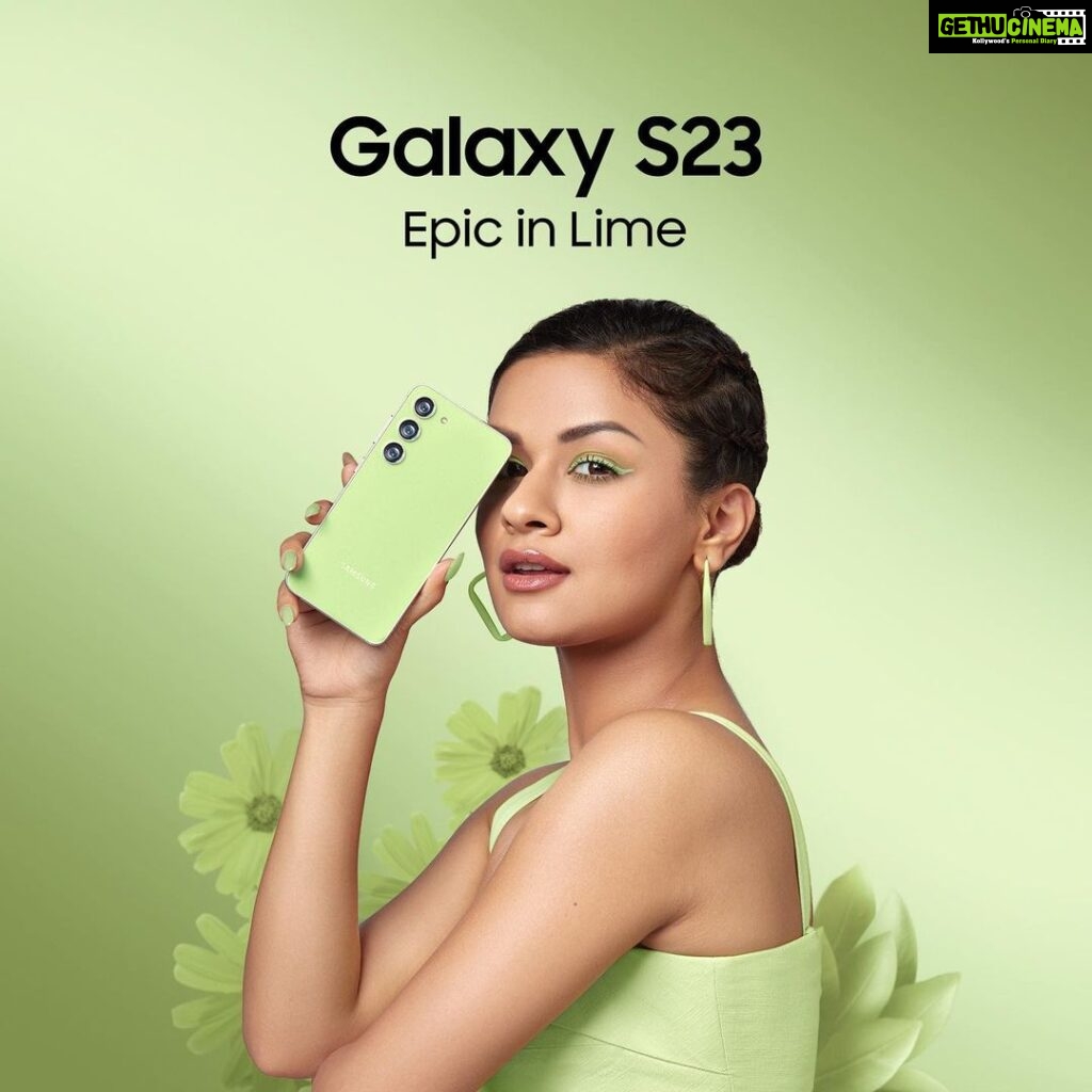 Avneet Kaur Instagram - My new @Samsungindia #GalaxyS23 in Lime, is definitely the epic pop of colour I needed this summer. And it doesn’t just look good, it records amazing Night videos too. Did you get your pop of colour?