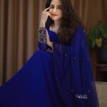 Bhama Instagram – NavyBlue georgette Anarkali set with beautiful embroideries of knots, sequence and cutbead bunches on the yoke and sleeves. 
And pairing with soft net dupptta with all over embroidered border with butta work from the Vaasuki designer collection.
– DM for Price and Purchase 

“Be A Royal Vaasuki “💙

Thank you @ajinfotokada 💙