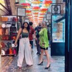 Bhama Instagram - #Summer #London Days #Neon green #colours #3rd time in UK #after 8 years @deejayyy18 😎