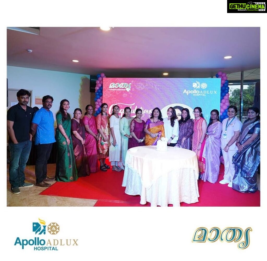 Bhama Instagram - #Apollo adlux Hospital #celebration #baby shower #valakappu ceremony #with new mothers to be # Dr Elizabeth