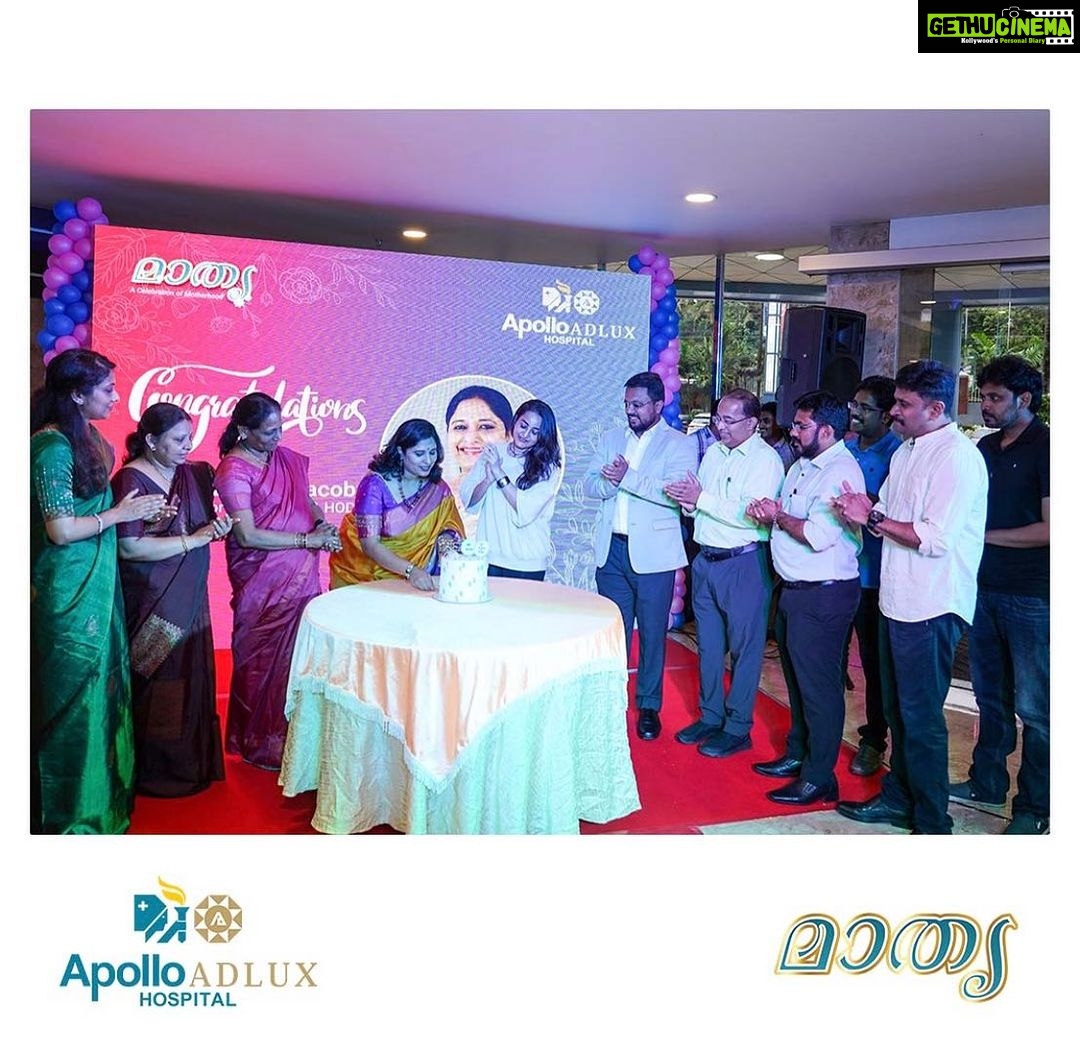 Bhama Instagram - #Apollo adlux Hospital #celebration #baby shower #valakappu ceremony #with new mothers to be # Dr Elizabeth