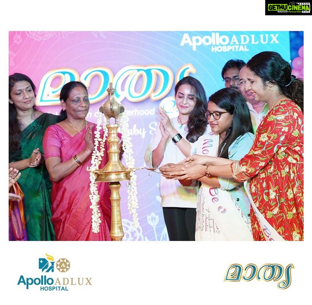 Bhama Instagram - #Apollo adlux Hospital #celebration #baby shower #valakappu ceremony #with new mothers to be # Dr Elizabeth