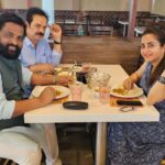 Bhama Instagram - Wow !! Today morning was awesome, to meet Devan uncle & Jayarajettan on my birthday !! A surprise that I will always cherish, thank you !!💙