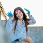 Bhanu Sri Mehra Instagram - May God gift you color's of life, joy, happiness, friendship, love ❤️ and all the other colors you want to paint 🎨 in your life ✨️ "HAPPY HOLI 2023" Click : @manoj_gangula Make up & Hairstyle: @deepthimakeoverartistry #holli #festival #colors #happiness #peace #enjoylife #behappy #bhanusree🔥❤️ #hybridpilla
