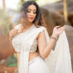 Bhanu Sri Mehra Instagram - Elegance is an attitude 🦢✨️ Styled by @officialanahita Outfit: @neelias_official PC: @they_call_me_keshu Make up : @vitta_makeovers #bhanusree🔥❤️ #newclick #newlook #hybridpilla #instapost #instalove