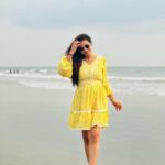 Bhanu Sri Mehra Instagram - 💛 Credit’s: @adv.harikagoud #goa #beach #goabeach #bhanusree🔥❤️ #selflove #positivevibes #only #peace #happy