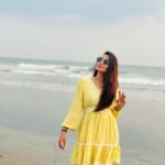 Bhanu Sri Mehra Instagram - 💛 Credit’s: @adv.harikagoud #goa #beach #goabeach #bhanusree🔥❤️ #selflove #positivevibes #only #peace #happy