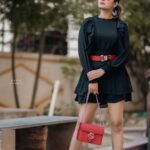 Bhanu Sri Mehra Instagram - Look for the magic every moment ✨️ 🖤 Click: @manoj_gangula Makeup and Hairstyle: @shrad_dhamakeovers #bepositive ##trynewlooks #stylishlook #telugupilla #tollywoodactress #instsgramfashion #bhanusree🔥❤️