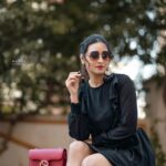 Bhanu Sri Mehra Instagram - Look for the magic every moment ✨️ 🖤 Click: @manoj_gangula Makeup and Hairstyle: @shrad_dhamakeovers #bepositive ##trynewlooks #stylishlook #telugupilla #tollywoodactress #instsgramfashion #bhanusree🔥❤️
