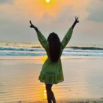Bhanu Sri Mehra Instagram – Sunset love 💛

#goa #missing #throwback #bhanusree🔥❤️