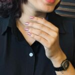 Deepa Thomas Instagram - Pretty 💅 nails done by @nirvana.nail.studio ✨🥹🤍 Wearing : @zerash_ ✨