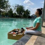 Digangana Suryavanshi Instagram - The sky is blue and so is the pool... #justcozitrhymes Thank you @theforestclubresort @zuperhotels , we had a great time ❤️ The Forest Club Resort